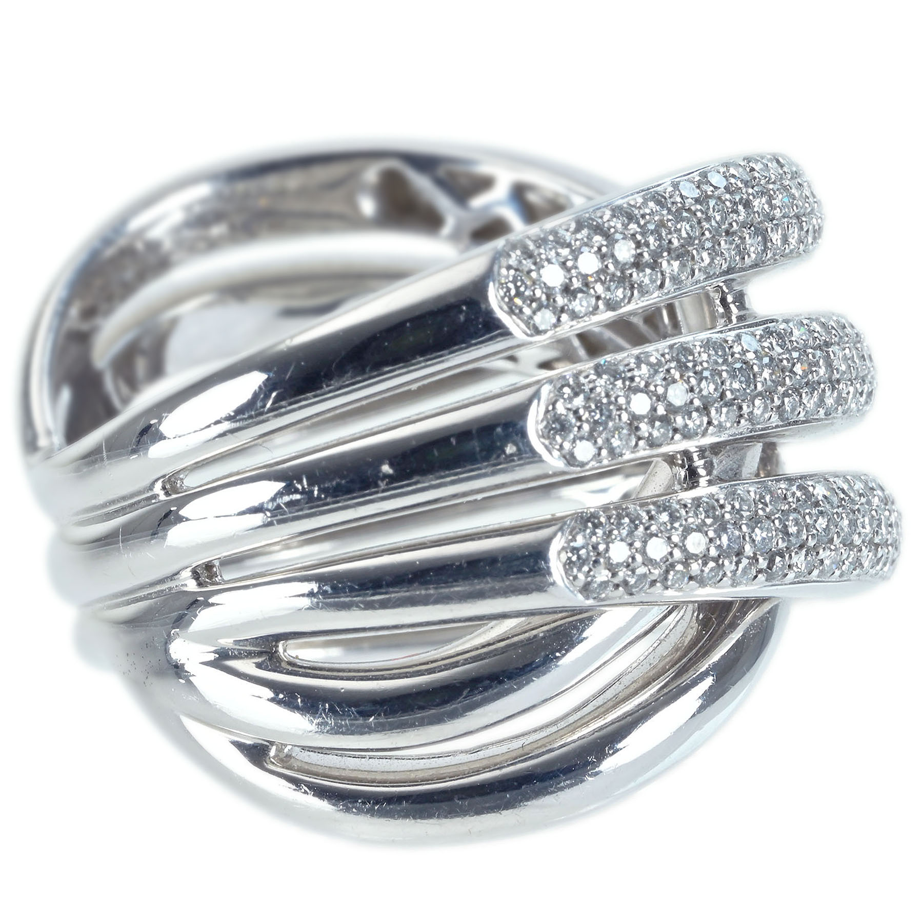 ダイヤモンドリング K18WG D1.30ct - 画像 (4)