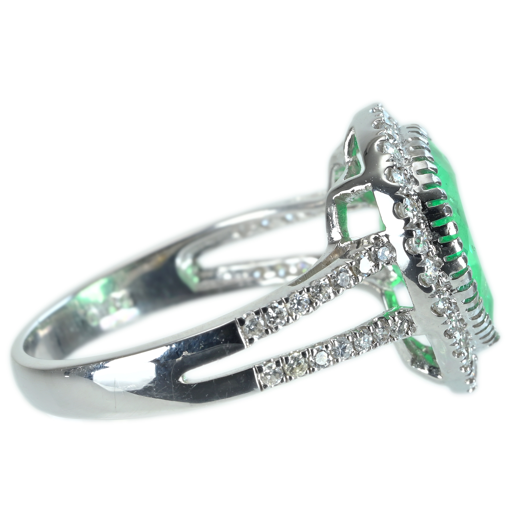 エメラルドリング K18WG E2.696ct D0.49ct - 画像 (4)
